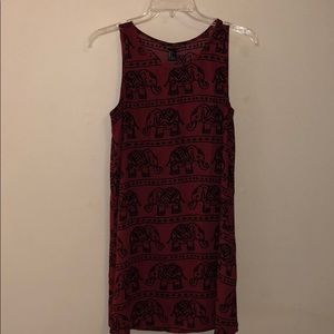 Forever 21 Red Printed Dress